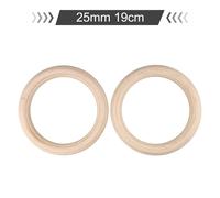 Anelli Ginnastica Legno Massello di Betulla Confezione da 2 per Allenamento Effi