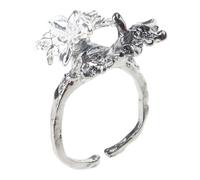 Anelli girevoli regolabili e aperti multiuso, accessorio portatile per alleviare lo stress, con stelle, luna e disegni floreali, design simbolico Mando