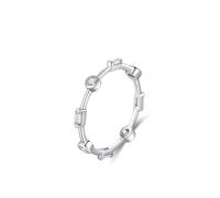 Anelli gotici da donna, anelli d'amore per le donne con diamante creato argento oro bianco & Pt950, V 1/2, PT950, Diamante sintetico