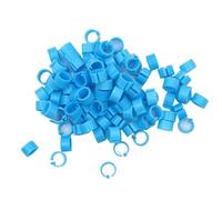 Anelli identificativi in plastica per zampe pollo, Anelli for cosce di pollo in plastica for zampe piccione for uccelli Piccoli anelli for pollame Multicolor 100 pezzi(Light Blue)