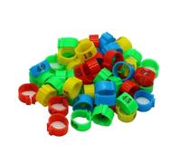 Anelli identificativi in plastica per zampe pollo, Anelli in plastica for cosce di pollame, confezione da 100, numerati 1 a , multicolore, 12-14 mm(Multicolor,Inner Diameter 12mm)