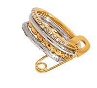 Anelli impilabili regolabili multipli in acciaio inossidabile dal design minimalista, 3 stili per occasioni casual o formali, anelli a strati in acciaio inox, Misura unica, come descritto, come