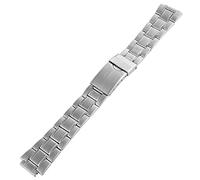 Anelli in acciaio inox orologio da polso bracciale orologio da polso cinturino per orologio da polso bracciale color argento con rilievo Liscia rp8122514055 e larghezza 14 mm, Lunghezza totale 18 cm