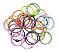 Anelli in acciaio per album di ritagli, schede indice, campioni di campione, 100 anelli per raccoglitori, anelli in metallo colorato, colori assortiti resistenti per schede flash e progetti fai da te