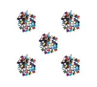 Anelli in alluminio per zampe di uccelli, 500 pezzi anelli for zampe di colomba da corsa for piccioni 8 mm multicolore for pappagalli e quaglie(5 set ofMulticolor)