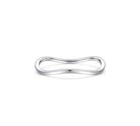 Anelli in argento da donna Boho, Anillo de Compromiso para Mujer Wave Oro Bianco & Pt950, Q 1/2, PT950, Non pietra preziosa