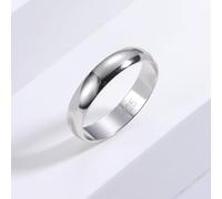 Anelli in argento Sterling 925 per donne e uomini, placcati in oro bianco 18 carati, impilabili, resistenti all'ossidazione, fede nuziale, vestibilità comoda, misura da 6 a 10, 1 mm, 2 mm, 3 mm, 4 mm