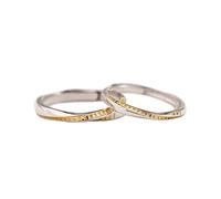 Anelli in argento sterling 925 vintage, anelli nuziali scala dell'amore argento oro regali gioielli per le donne