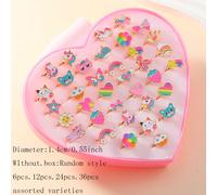 Anelli in lega di zinco per ragazze, anelli regolabili per studenti, regali per la nipote, regali per il compleanno dei bambini, anelli da festa, regali di Natale, anelli carini a cartoni animati, set