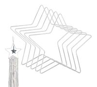 Anelli in metallo artigianato-set di cerchi di ferro a mano in 5 pezzi di diametro di 20 cm, telaio circolare a cinque punte a pendente stellare per catcher da sogno fai-da-te, decorazioni per le
