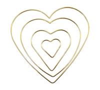 Anelli in metallo per artigianato, 4 pezzi, ciondoli a forma di stella a cinque punte, forniture per acchiappasogni, cuore pentagramma, Natale, per matrimonio, festa, casa, esterno, progetto artistico