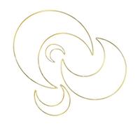 Anelli In Metallo Per Artigianato, 4 Pezzi Pendenti Stella A Cinque Punte - Acchiappasogni Di Natale Pentagramma Cerchi Metallico | per Matrimonio Casa Esterno Progetto Artistico Corona Attività