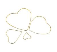 Anelli in metallo per il tempo libero creativo - 4 pezzi oro luna materiali per Natale, anelli corona di Natale, oro luna, cuore, per matrimonio, festa, casa, esterno, progetto artistico, corona per