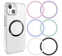 Anelli in metallo universali in 6 colori compatibili con caricabatterie wireless magnetico Magsafe, adesivo ad anello adattatore per custodia per telefono cellulare Magnete ricarica wireless,