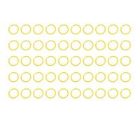Anelli in plastica per raccoglitori a fogli mobili, 50 pezzi, gialli, rotondi, per libri, portachiavi, per lavori fai da te, documenti, quaderni, schede di carta, 28 mm