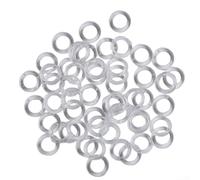 Anelli in plastica trasparente da 14 mm per tende a pacchetto verticali, guida per cavi, applicazioni con specifiche esterne da 16 mm e interne da 11 mm (50 pezzi)