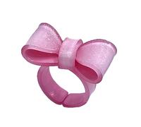 Anelli in resina Dumpy Anelli Acrilici Bowknot Estetico Alla Moda Colorato Aperto Dichiarazione Gioielli Bow Per Le Donne Resina Colorata Acrilico Dumpy Per Le Donne, Misura unica, come descritto