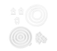 Anelli in silicone per resina - anelli in silicone stampo | da appendere circolari per casa, stampo in resina pressofuso, anello rotondo, forma di casa per decorazione domestica, FA