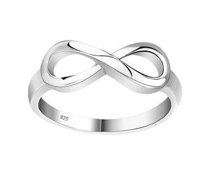 Anelli Infinity da donna - Figura creativa Otto Strisce intrecciate in argento | Misura 7 8 9 Anello Eternità Regolabile | Alleanza Minimalista, Gioielli Promessi, Anello Di Fidanzamento Empila, Se