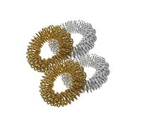 Anelli massaggianti per agopressione - 4 anelli per massaggio medicinale agopressione argento + design alla moda dorato