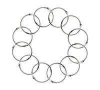 Anelli Metallici,50 pcs Anelli Rilegatura Anelli per Libri Metallo Libro Anelli per Tenda Spirali per Rilegatura Anelli Portachiavi Raccoglitori,per I Taccuini Degli Album Chiave Scrapbooks(40 mm)