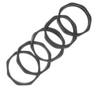 Anelli Microfono Antiscivolo 5 Pezzi Nero per Microfono | Plastica Protettiva, Funzione Anti-Rotolamento, per Palco e Sala Conferenze, Set da Cinque Pezzi
