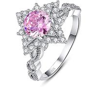 Anelli Minimalisti Anelli anello creati con taglio arcobaleno farciti ovali da donna Anelli Della Lingua per Il Sesso (Pink, 9)