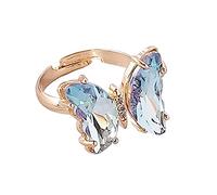 Anelli Misura 9 Anello da donna regolato a gradiente di anelloAnello nuovo anello regolabilePuò indossare l'anelloGradient Fashion Ring Gemstone Be Can to Stacked Creative Rings (Light blue, One Size)