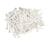 Anelli numerati sequenziali per pollame 1-100, bianco | Fasce regolabili per gambe di uccelli con plastica regolabile per sistemi di uccelli acquatici, identificazione dei registri