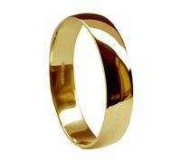 Anelli Nuziali D-Shape In Oro Giallo 9ct Profilo Medio UK HM 2.9-3.7g Band H-Z