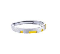Anelli nuziali in argento sterling, anelli di coppia per lui e lei, sterling argento arricchito con le fette di nozze di design puzzle per uomo, per uomo, perfetto gfit d'argento