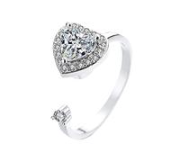 Anelli oro regolabili set zircone anello di compressione girevole anello creativo anello di decompressione regolabile, Taglia unica, Metallo, Nessuna pietra preziosa