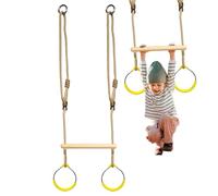 Anelli Per Altalene - Altalena Trapezio con Anelli in Metallo per Interni - Percorso Ad Ostacoli Gioco Equilibrio Gioco Sensoriale Per Ragazzi Ragazze Bambini