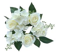 Anelli per candele da 4 pollici Ghirlande centro Ghirlanda di candele con rose artificiali Anelli di Natale con fiori di seta per centrotavola di nozze Decorazioni per la tavola di casa bianche