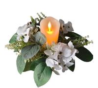 Anelli per Candele per pilastri, Anelli di Candela Floreali, 25,4 cm, a Forma di Ghirlanda Bohémien, portacandele Floreale, Anello per Candela Artificiale, Anelli per Candele per