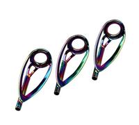 Anelli per Canna da Pesca 5 Pezzi Guide for Punta della Canna da Pesca Kit di Riparazione telai in Acciaio Inossidabile Fai Te Anello in Ceramica Strumento for Attrezzatura for al Lancio(1.9)