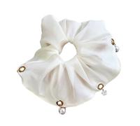 Anelli per capelli oversize fiocchi bianchi corda per capelli versatile ornamento per capelli stili belli accessori per capelli eleganti