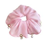 Anelli per capelli oversize Fiocchi bianchi Corda per capelli Versatili Ornamento per capelli Stili belli Accessori per capelli Eleganti Ornamenti per capelli a strati con ciondoli in lega