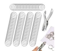 Anelli Per Cartella | 100 Pezzi Notebook con Perforatrice, Anelli Per Fogli Di Notebook | Per Ufficio A Casa Studenti Artisti Pianificatori Presentazioni Rapporti Note E