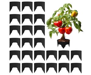 Anelli per coltivare - bordi circolari riutilizzabili per paesaggio, 24 pezzi, salva-acqua, per giardino, balcone, cortile, pomodoro, peperone, fiori, arbusti, protezione per radici di alberi