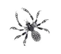 Anelli per dita a forma di ragno, regolabile, stile vintage, gotico, per Halloween, anelli aperti e regolabili con strass, decorazione per feste raccapriccianti, A, Ferro, Unisex