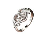 Anelli per Donna Lady Hollow out Love Heart Knot Colore Argento Regali per Feste di Nozze Gioielli di Moda KAR397 Convenient Design