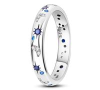 Anelli per donna, sole e stella Anelli in argento sterling 925 con strass Squisiti e belli taglia 9 per tutti i giorni, foto, viaggi, per donne per
