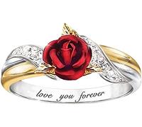 Anelli per Donne Ragazze Adolescenti, Anello con Lettera Inglese Stampata in Lega antiruggine Anello di Fidanzamento per Ragazza, Regali per Donna Uomo Ragazza Durability