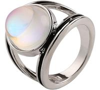 Anelli per donne ragazze adolescenti, moda donna grande ovale multicolore finta pietra di luna anello gioielli regalo decorazione, regali per la festa della mamma, regali per donne uomini ragazze Clev