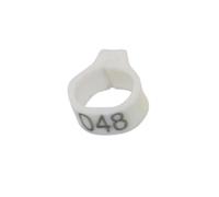 Anelli per Galline 100 pezzi di anelli for zampe uccelli, diametro interno 8 mm, for piccione, pollame, colombe, pappagalli, fascette, forniture(White)