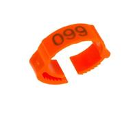 Anelli per Galline 100 pezzi di anelli regolabili a scatto for zampe pollo, etichetta digitale con stampa laser, identificazione anatre e piccione in fattoria(WHITE,25pcs)