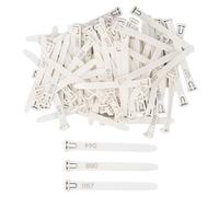 Anelli per Gambe di Pollo da 100 Pezzi, 1-100 numerato Pollo pollaio di identificazione e Gambe Caviglie Etichette Tag Zip Riutilizzabile per Anatre piccioni piccioni (Bianco)