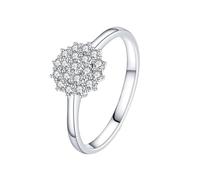 Anelli per gioielli alla moda, anello di nozze, pietre intarsiate con moissanite oro bianco regali divertenti per le donne, Oro bianco 14 car, Moissanite