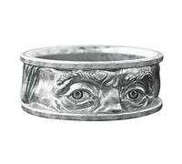 Anelli per Il Naso A Clip Sguardo occhi in rilievo caldo doppio inciso e creativo anello europeo occhi personalizzati dito anelli di gioielli anello di vendita americano Anello Del Dito (Silver, 7)